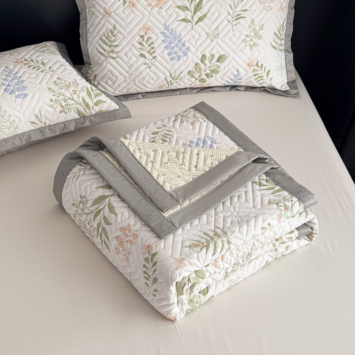 91家纺网 家纺一手货源 找家纺 慕尚家纺 2026新款百百棉全棉纯棉床席老粗布凉席席子 墨羽