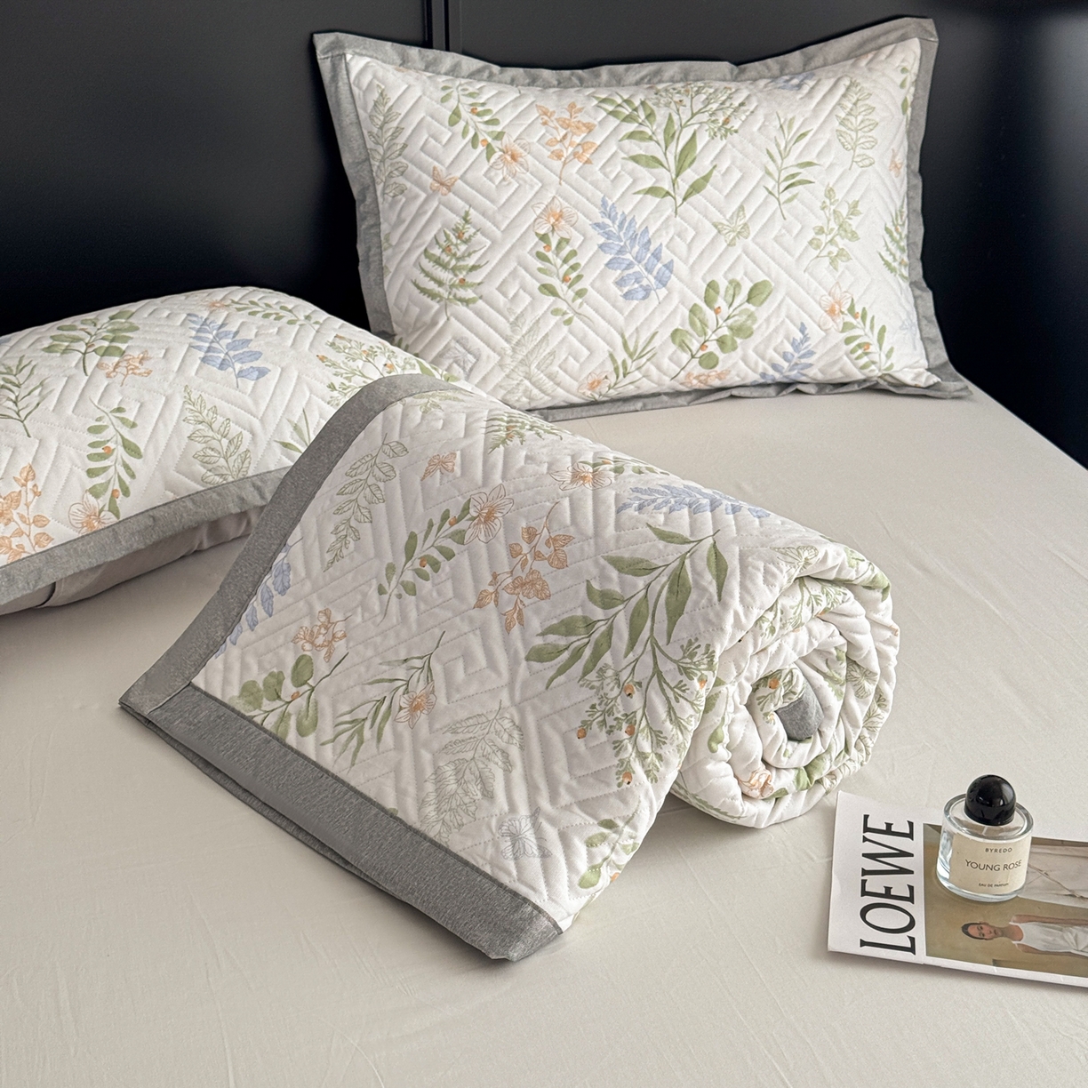 91家纺网 家纺一手货源 找家纺 慕尚家纺 2026新款百百棉全棉纯棉床席老粗布凉席席子 墨羽