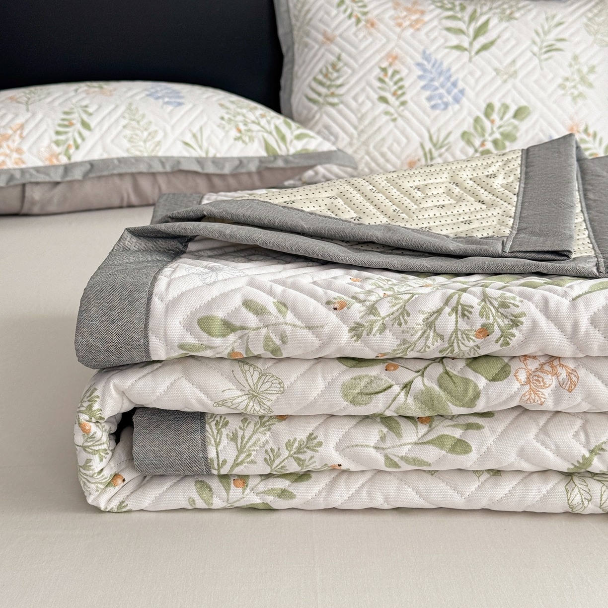 91家纺网 家纺一手货源 找家纺 慕尚家纺 2026新款百百棉全棉纯棉床席老粗布凉席席子 墨羽