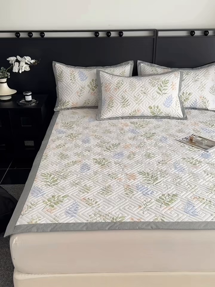 91家纺网 家纺一手货源 找家纺 慕尚家纺 2026新款百百棉全棉纯棉床席老粗布凉席席子 墨羽