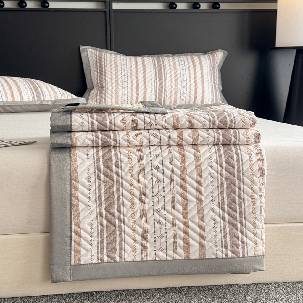 91家纺网 家纺一手货源 找家纺 慕尚家纺 2026新款百百棉全棉纯棉床席老粗布凉席席子 浅亦