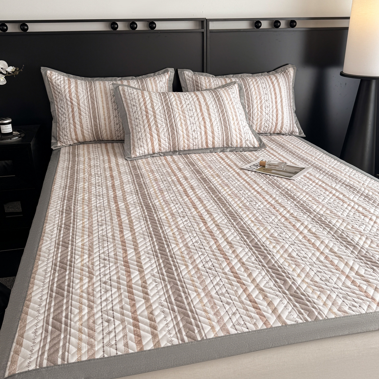 91家纺网 家纺一手货源 找家纺 慕尚家纺 2026新款百百棉全棉纯棉床席老粗布凉席席子 浅亦