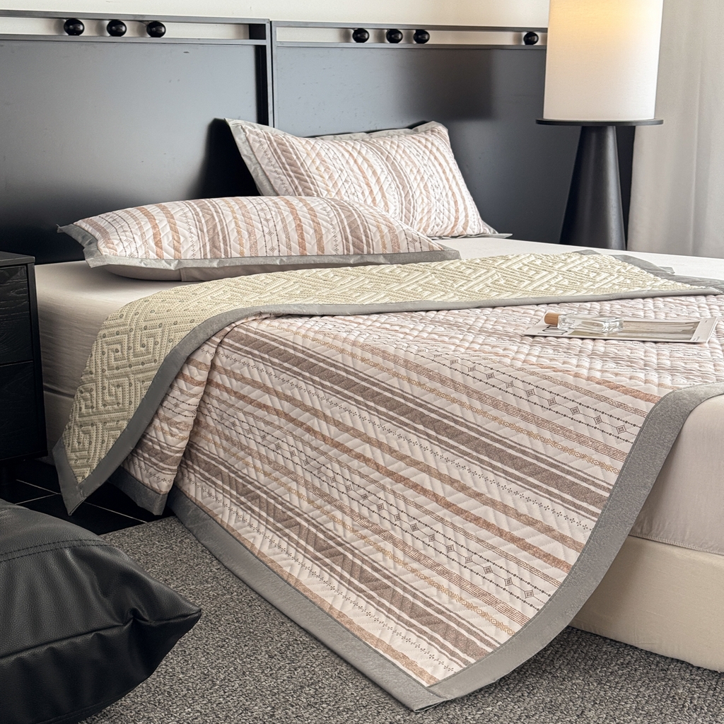 91家纺网 家纺一手货源 找家纺 慕尚家纺 2026新款百百棉全棉纯棉床席老粗布凉席席子 浅亦