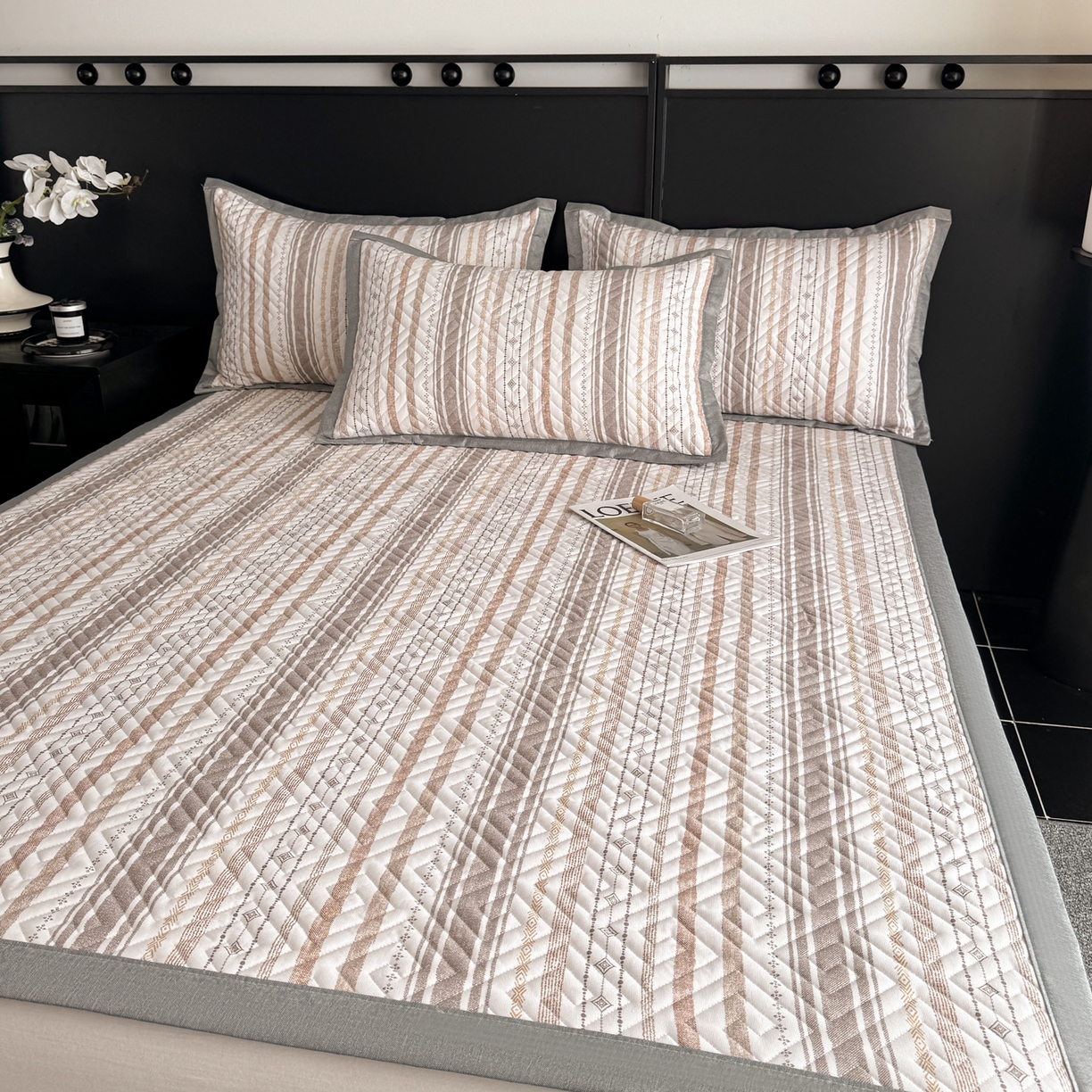 91家纺网 家纺一手货源 找家纺 慕尚家纺 2026新款百百棉全棉纯棉床席老粗布凉席席子 浅亦