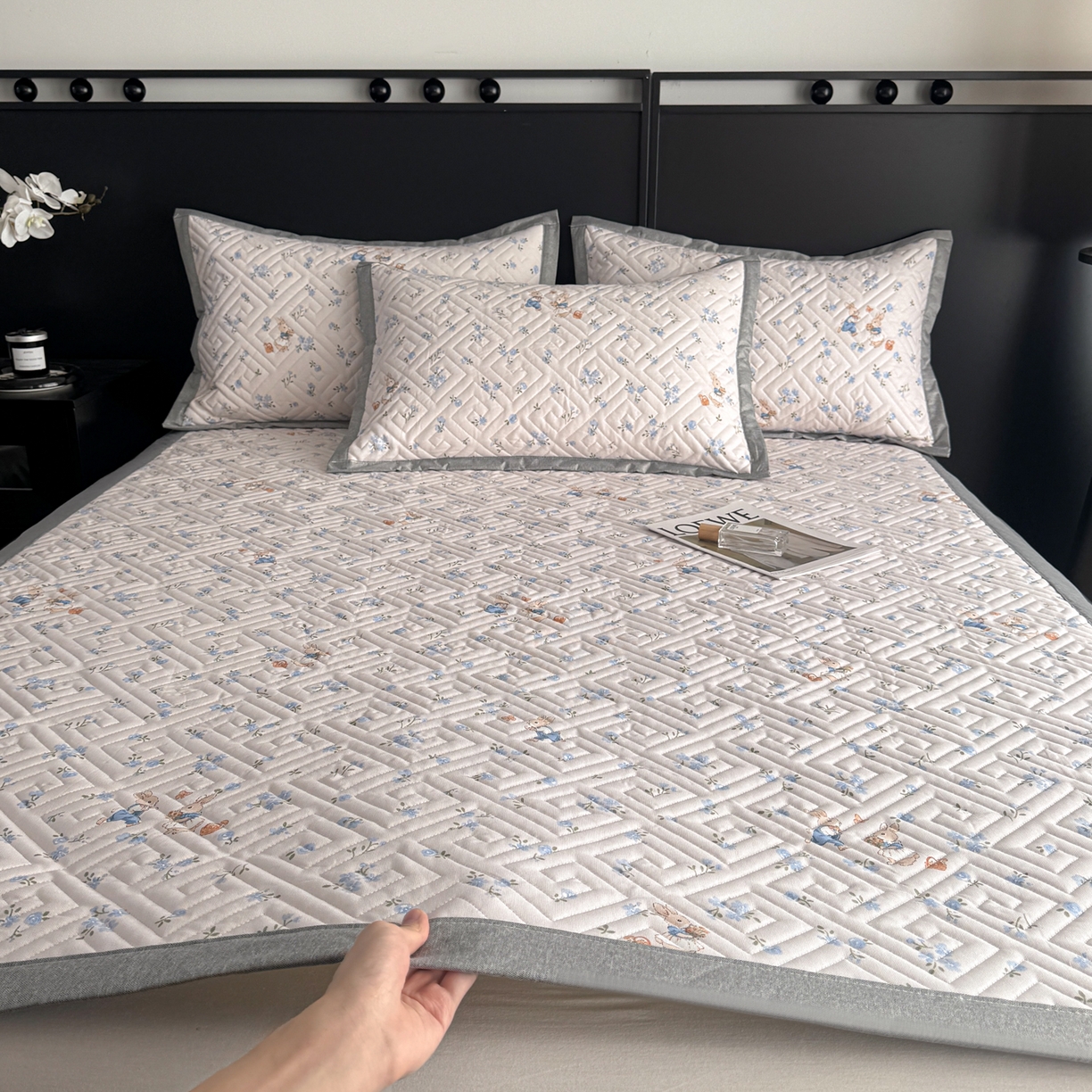 慕尚家纺 2026新款百百棉全棉纯棉床席老粗布凉席席子 巧心兔