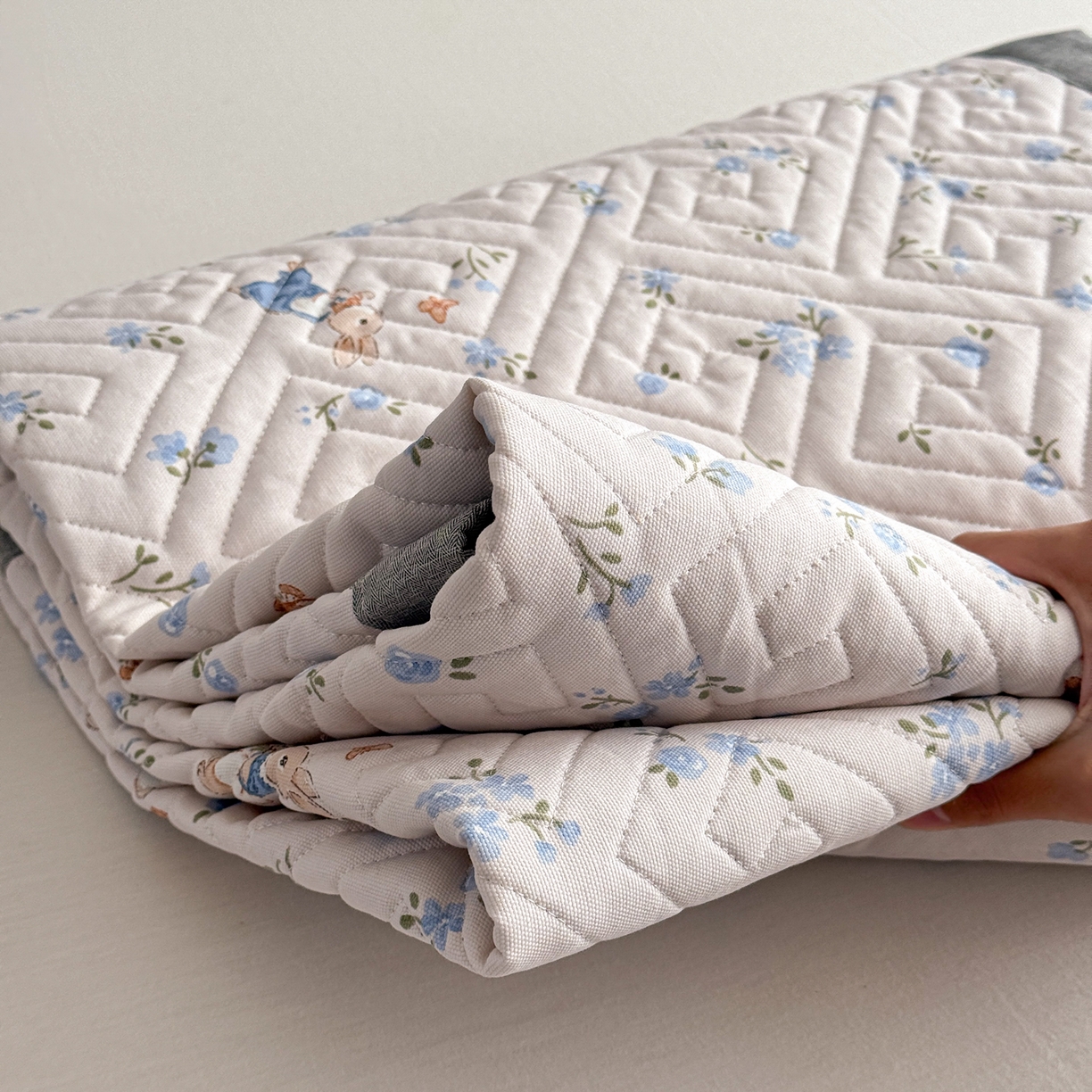 91家纺网 家纺一手货源 找家纺 慕尚家纺 2026新款百百棉全棉纯棉床席老粗布凉席席子 巧心兔