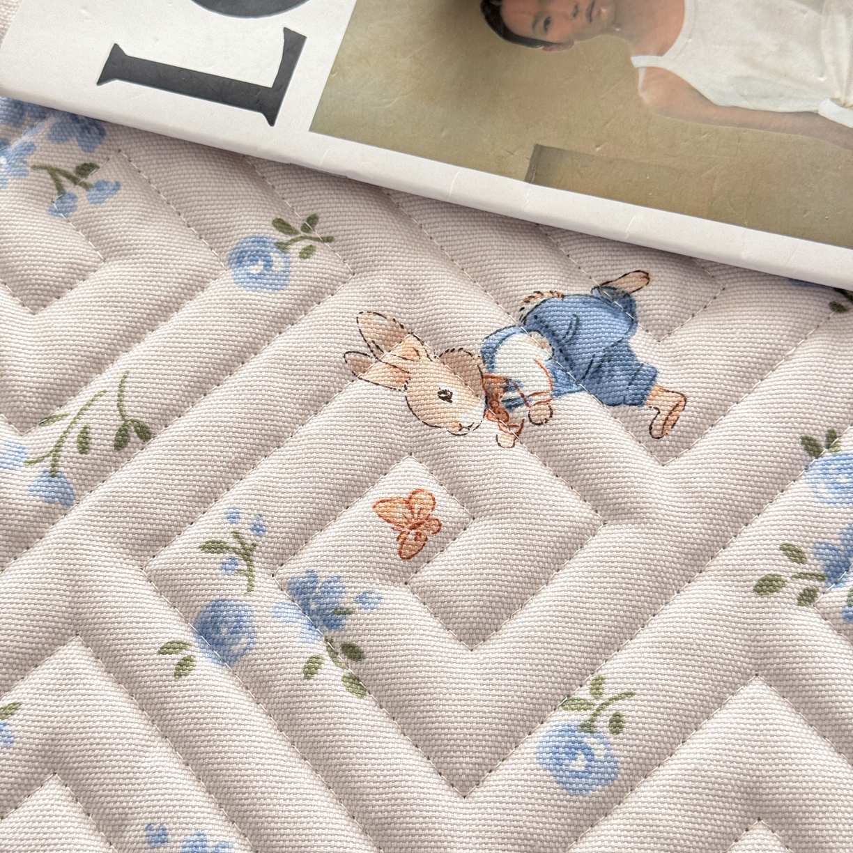 91家纺网 家纺一手货源 找家纺 慕尚家纺 2026新款百百棉全棉纯棉床席老粗布凉席席子 巧心兔