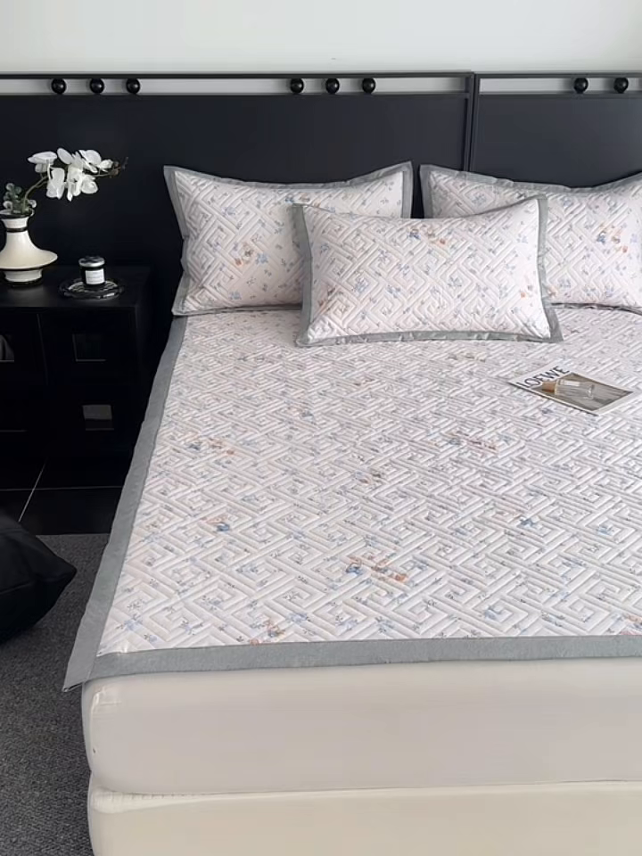 91家纺网 家纺一手货源 找家纺 慕尚家纺 2026新款百百棉全棉纯棉床席老粗布凉席席子 巧心兔