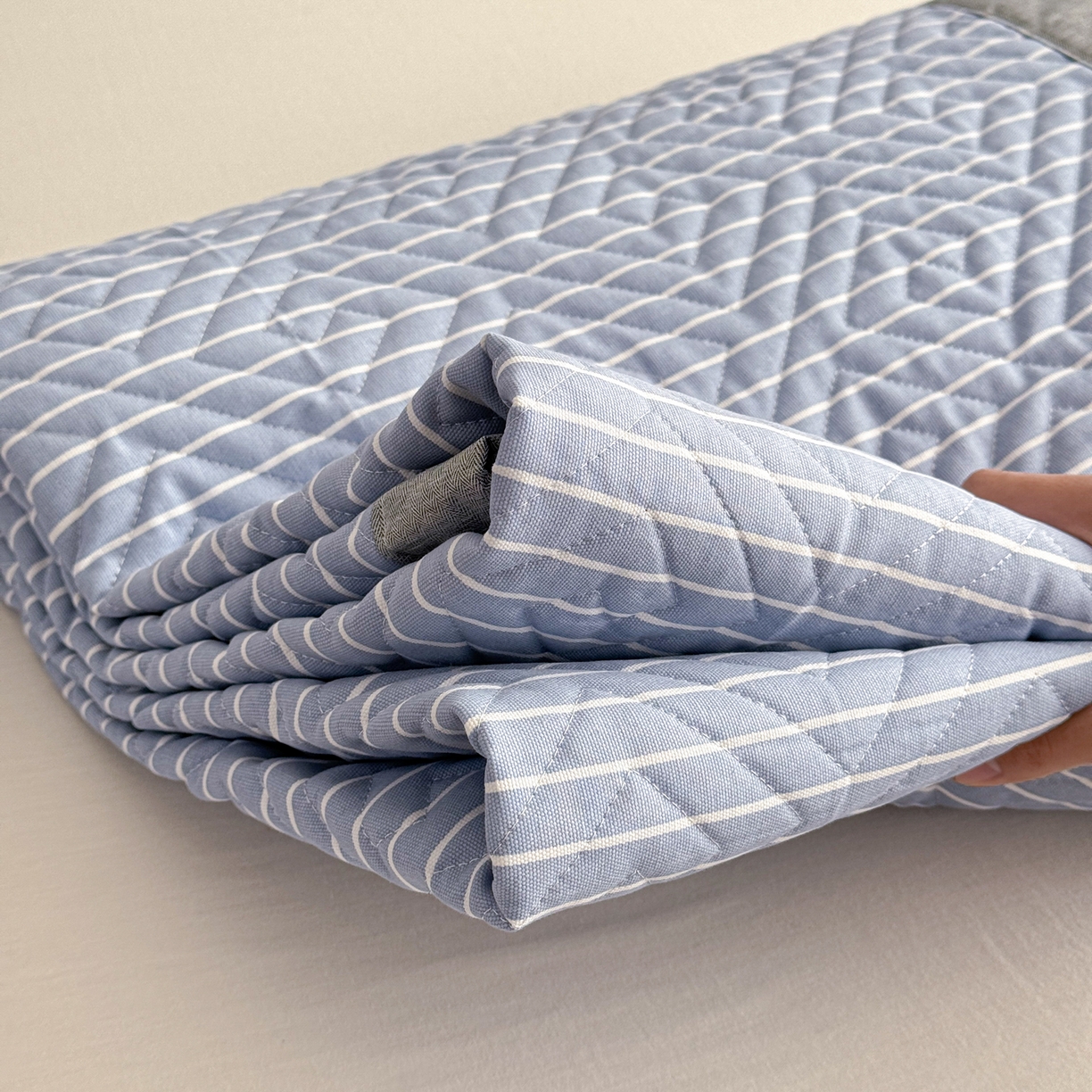 91家纺网 家纺一手货源 找家纺 慕尚家纺 2026新款百百棉全棉纯棉床席老粗布凉席席子 竖条简希