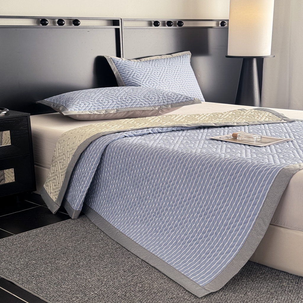 91家纺网 家纺一手货源 找家纺 慕尚家纺 2026新款百百棉全棉纯棉床席老粗布凉席席子 竖条简希