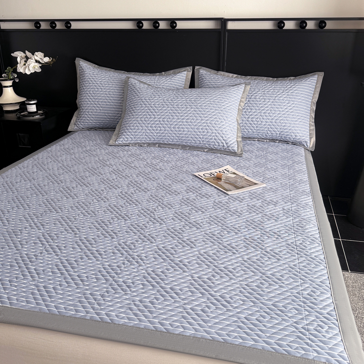 91家纺网 家纺一手货源 找家纺 慕尚家纺 2026新款百百棉全棉纯棉床席老粗布凉席席子 竖条简希