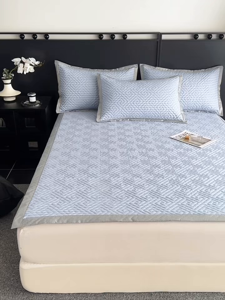 91家纺网 家纺一手货源 找家纺 慕尚家纺 2026新款百百棉全棉纯棉床席老粗布凉席席子 竖条简希