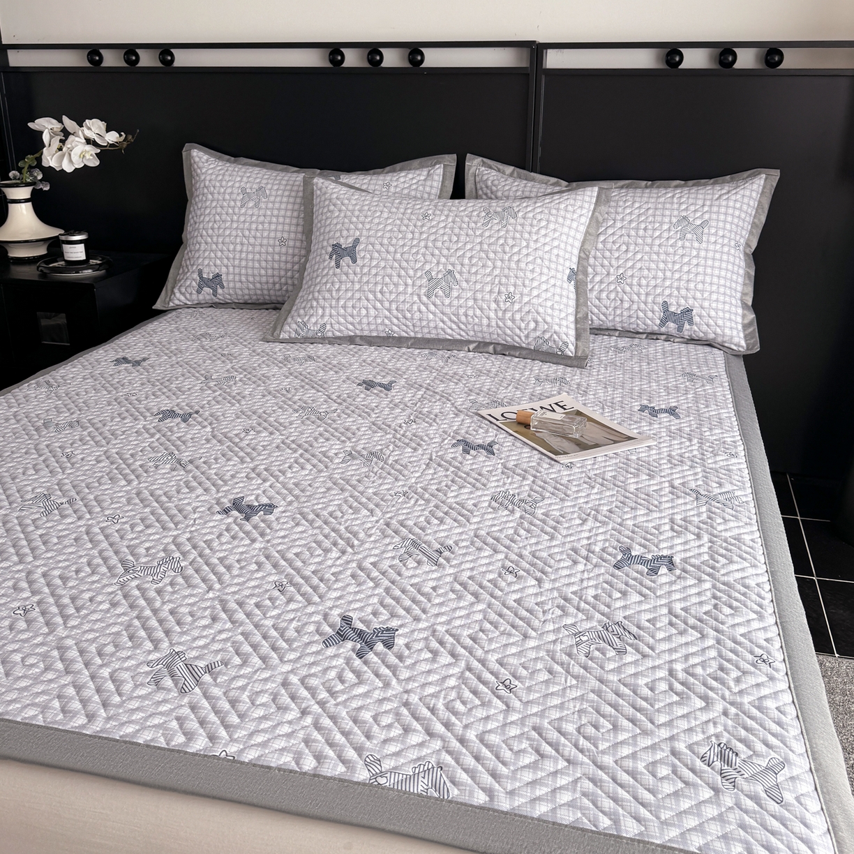 91家纺网 家纺一手货源 找家纺 慕尚家纺 2026新款百百棉全棉纯棉床席老粗布凉席席子 小斑马