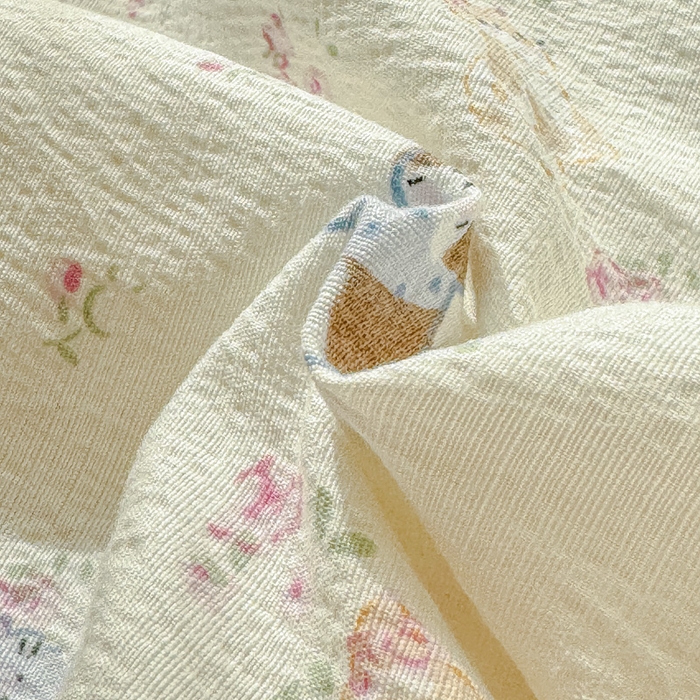 91家纺网 家纺一手货源 找家纺 （总）几禾 2026新款云感双层纱抗菌花边夏被-晴风系列