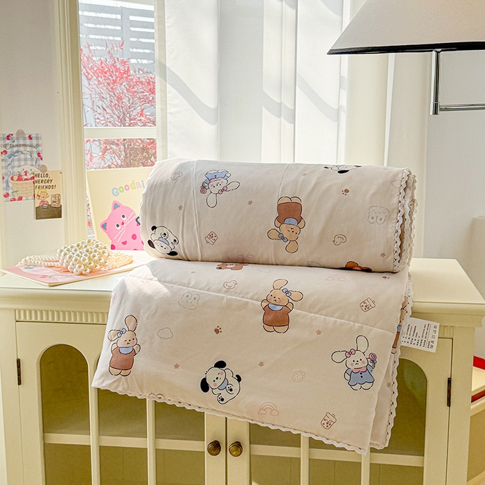 91家纺网 家纺一手货源 找家纺 （总）慕尚家纺 2026新款水洗棉可爱小清新夏被空调被夏凉被