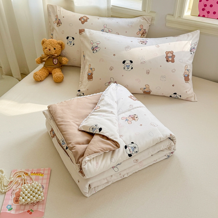 91家纺网 家纺一手货源 找家纺 （总）慕尚家纺 2026新款水洗棉可爱小清新夏被空调被夏凉被