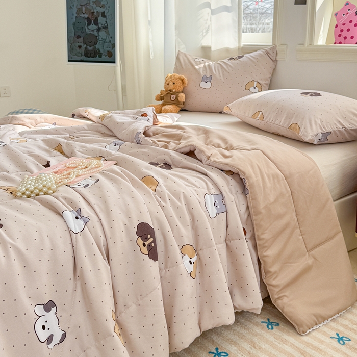 91家纺网 家纺一手货源 找家纺 （总）慕尚家纺 2026新款水洗棉可爱小清新夏被空调被夏凉被