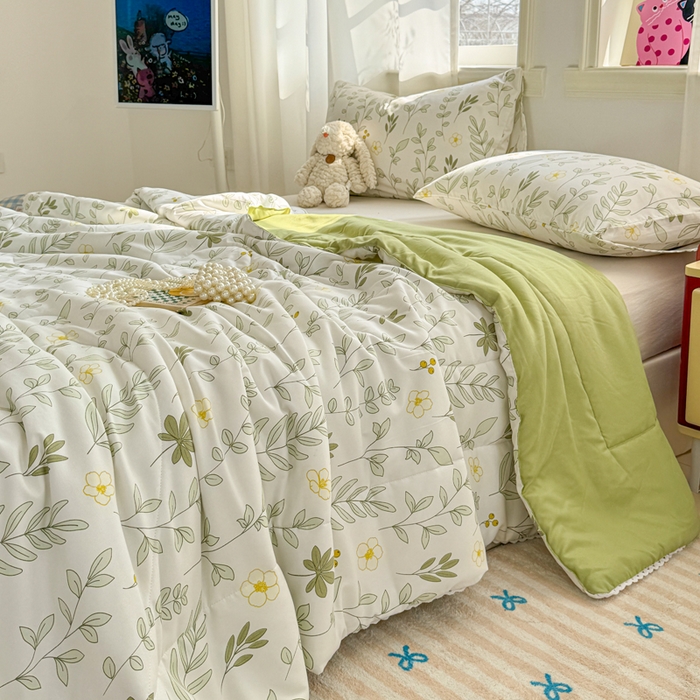 91家纺网 家纺一手货源 找家纺 （总）慕尚家纺 2026新款水洗棉可爱小清新夏被空调被夏凉被