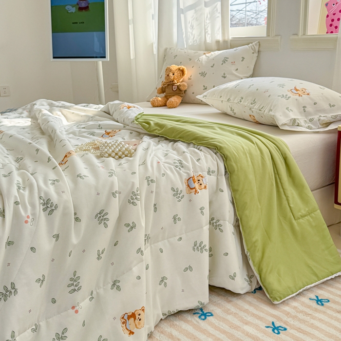 91家纺网 家纺一手货源 找家纺 （总）慕尚家纺 2026新款水洗棉可爱小清新夏被空调被夏凉被