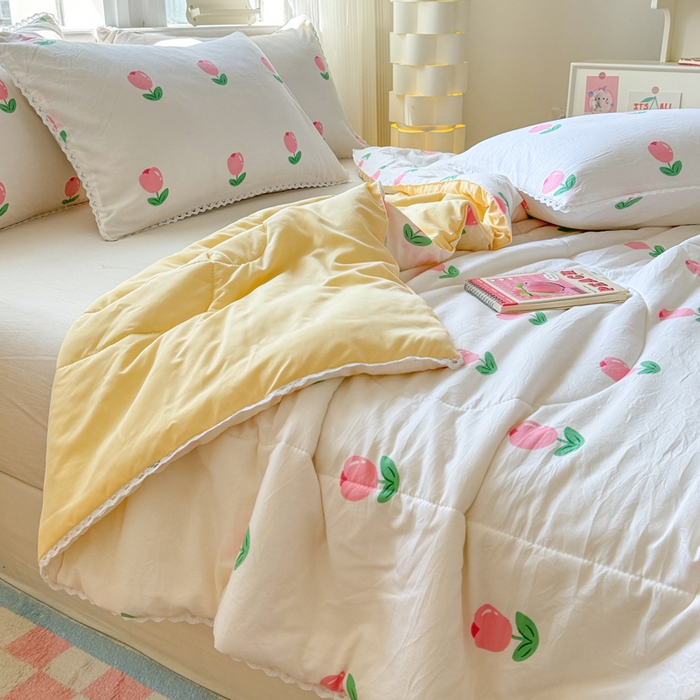 91家纺网 家纺一手货源 找家纺 （总）慕尚家纺 2026新款水洗棉可爱小清新夏被空调被夏凉被