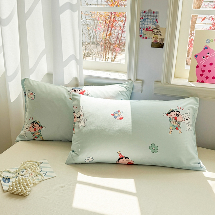 91家纺网 家纺一手货源 找家纺 慕尚家纺 2026新款水洗棉可爱小清新夏被空调被夏凉被 蜡笔小新