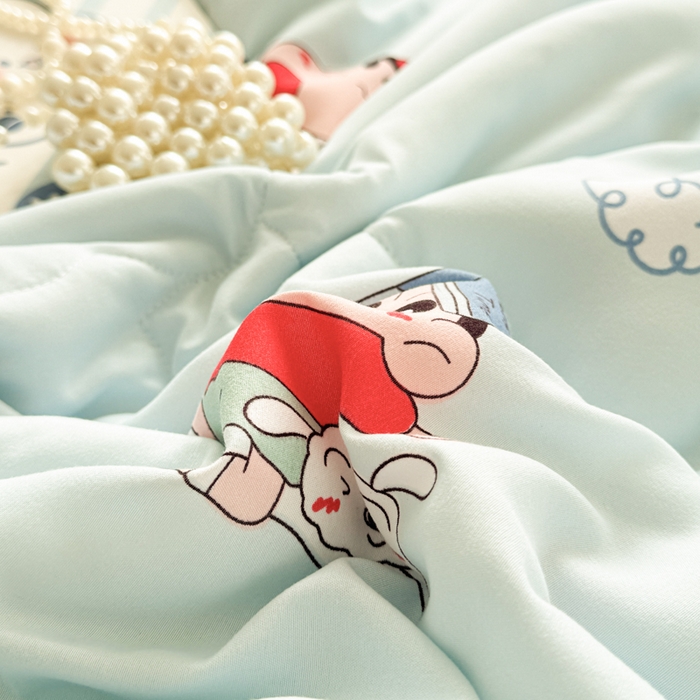 91家纺网 家纺一手货源 找家纺 慕尚家纺 2026新款水洗棉可爱小清新夏被空调被夏凉被 蜡笔小新