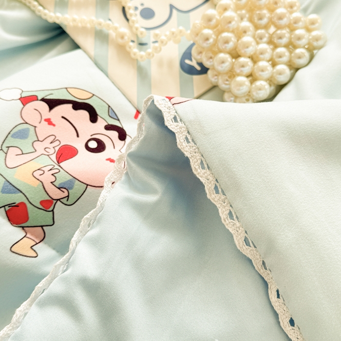 91家纺网 家纺一手货源 找家纺 慕尚家纺 2026新款水洗棉可爱小清新夏被空调被夏凉被 蜡笔小新