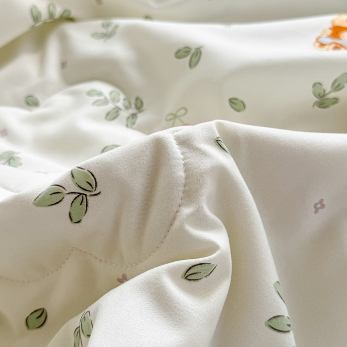 91家纺网 家纺一手货源 找家纺 慕尚家纺 2026新款水洗棉可爱小清新夏被空调被夏凉被 邻家小熊