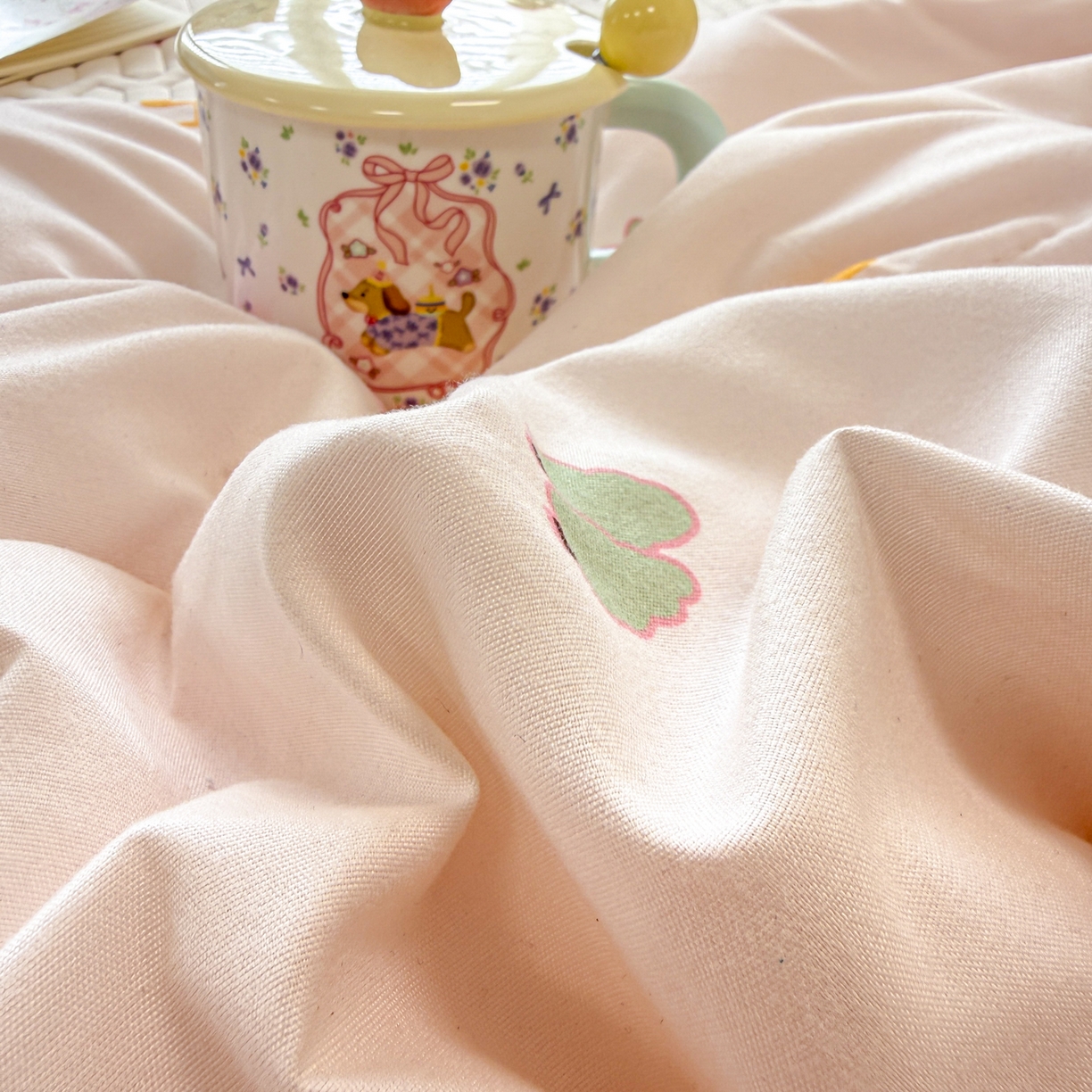 91家纺网 家纺一手货源 找家纺 慕尚家纺 2026新款水洗棉可爱小清新夏被空调被夏凉被 美美乐蒂