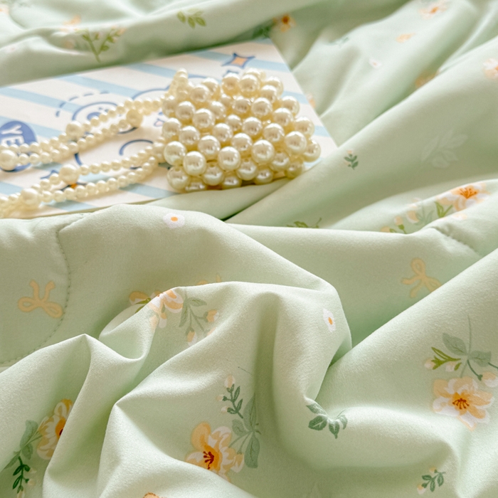 91家纺网 家纺一手货源 找家纺 慕尚家纺 2026新款水洗棉可爱小清新夏被空调被夏凉被 夏日蝴蝶