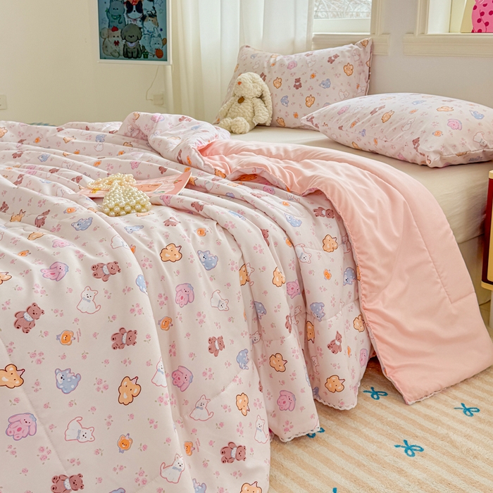 慕尚家纺 2026新款水洗棉可爱小清新夏被空调被夏凉被 小奶狗