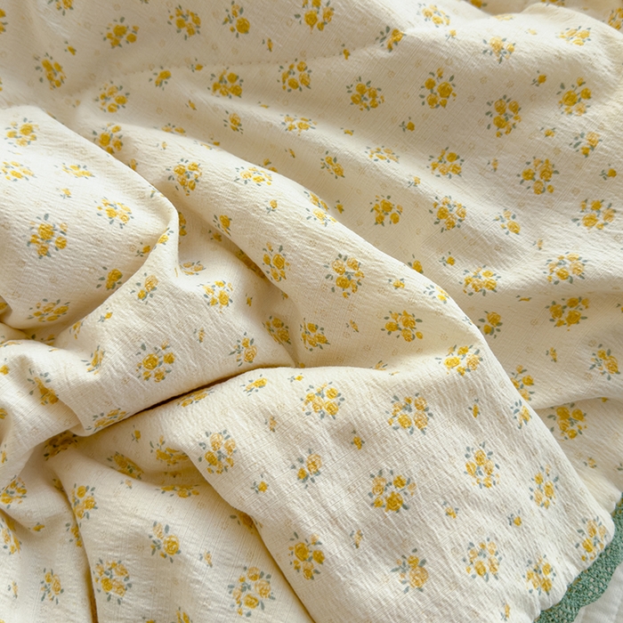 91家纺网 家纺一手货源 找家纺 几禾 2026新款云感双层纱抗菌花边夏被-晴风系列 晴风-小岛晴空