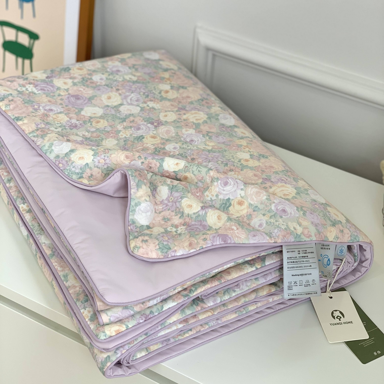 91家纺网 家纺一手货源 找家纺 源启生活 2026新品冰纱被 被子被芯 繁花