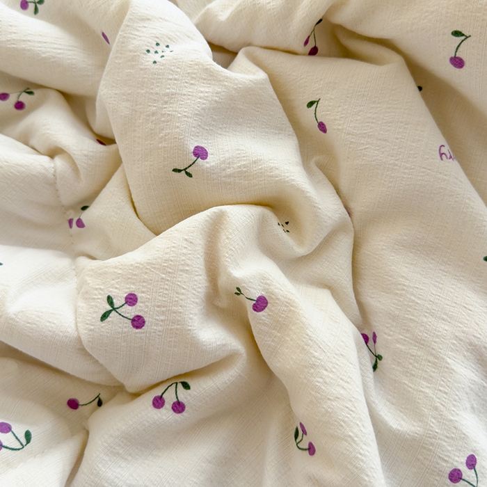 91家纺网 家纺一手货源 找家纺 几禾 2026新款云感双层纱抗菌花边夏被-晴风系列 晴风-芋泥葡萄