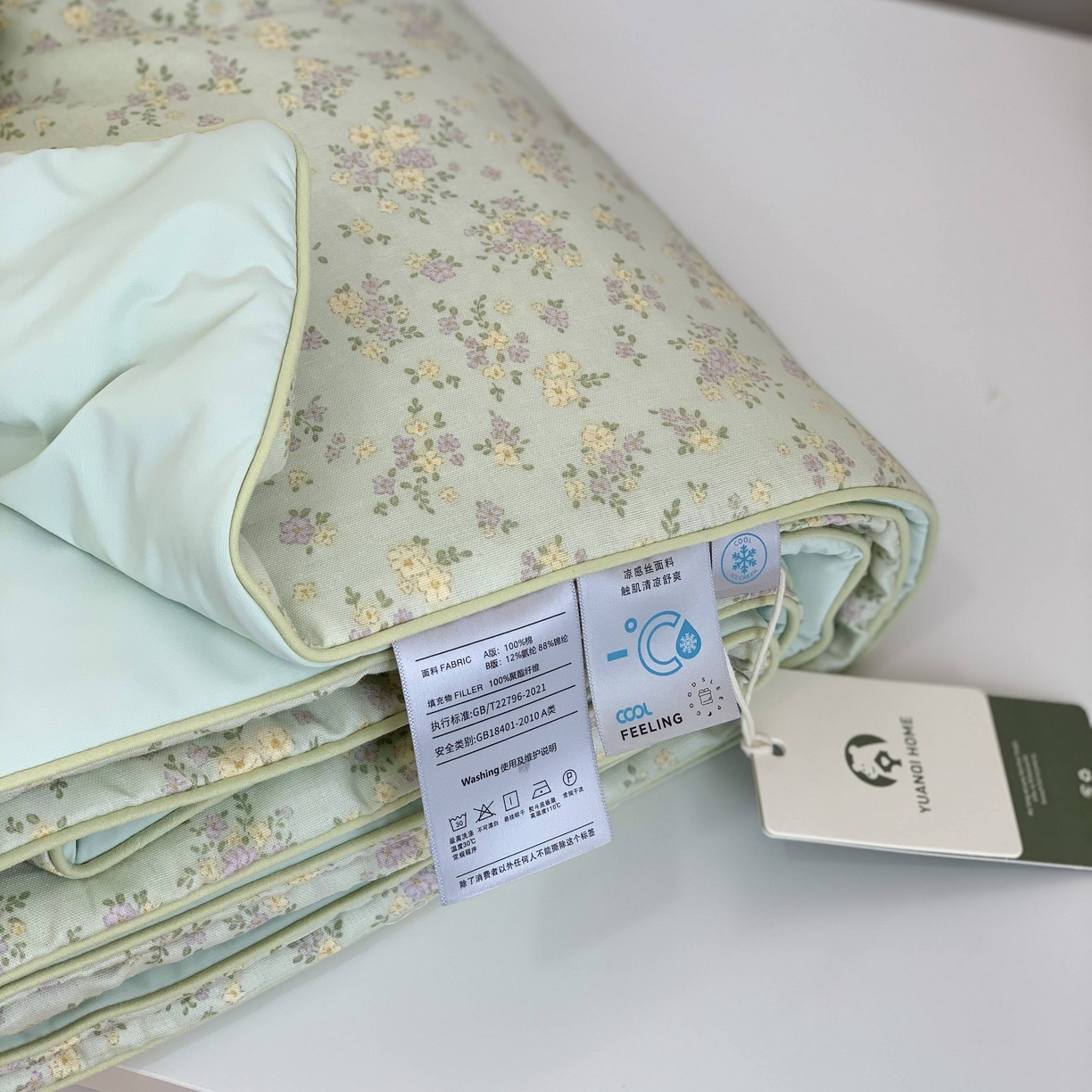 91家纺网 家纺一手货源 找家纺 源启生活 2026新品冰纱被 被子被芯 花信