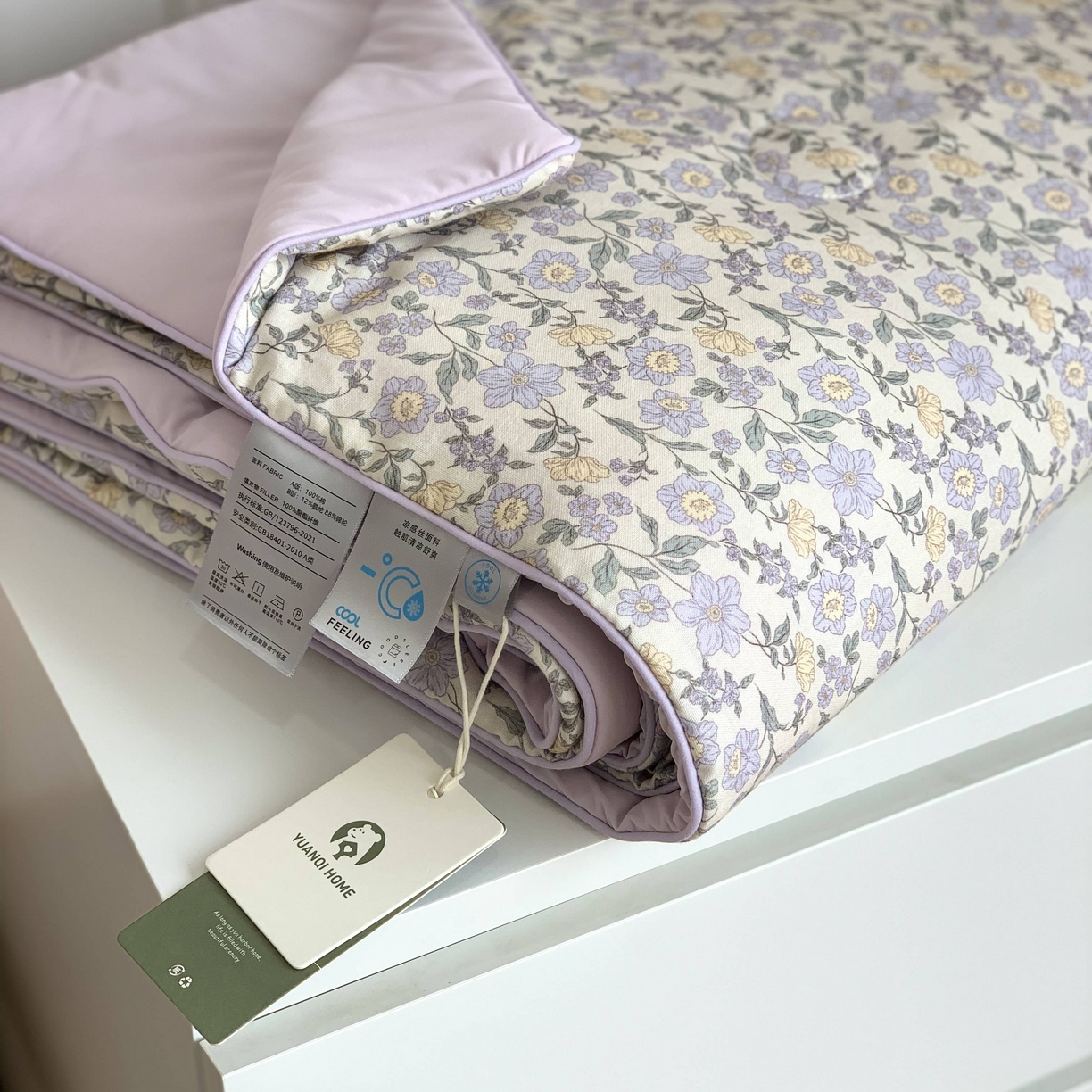 91家纺网 家纺一手货源 找家纺 源启生活 2026新品冰纱被 被子被芯 花语