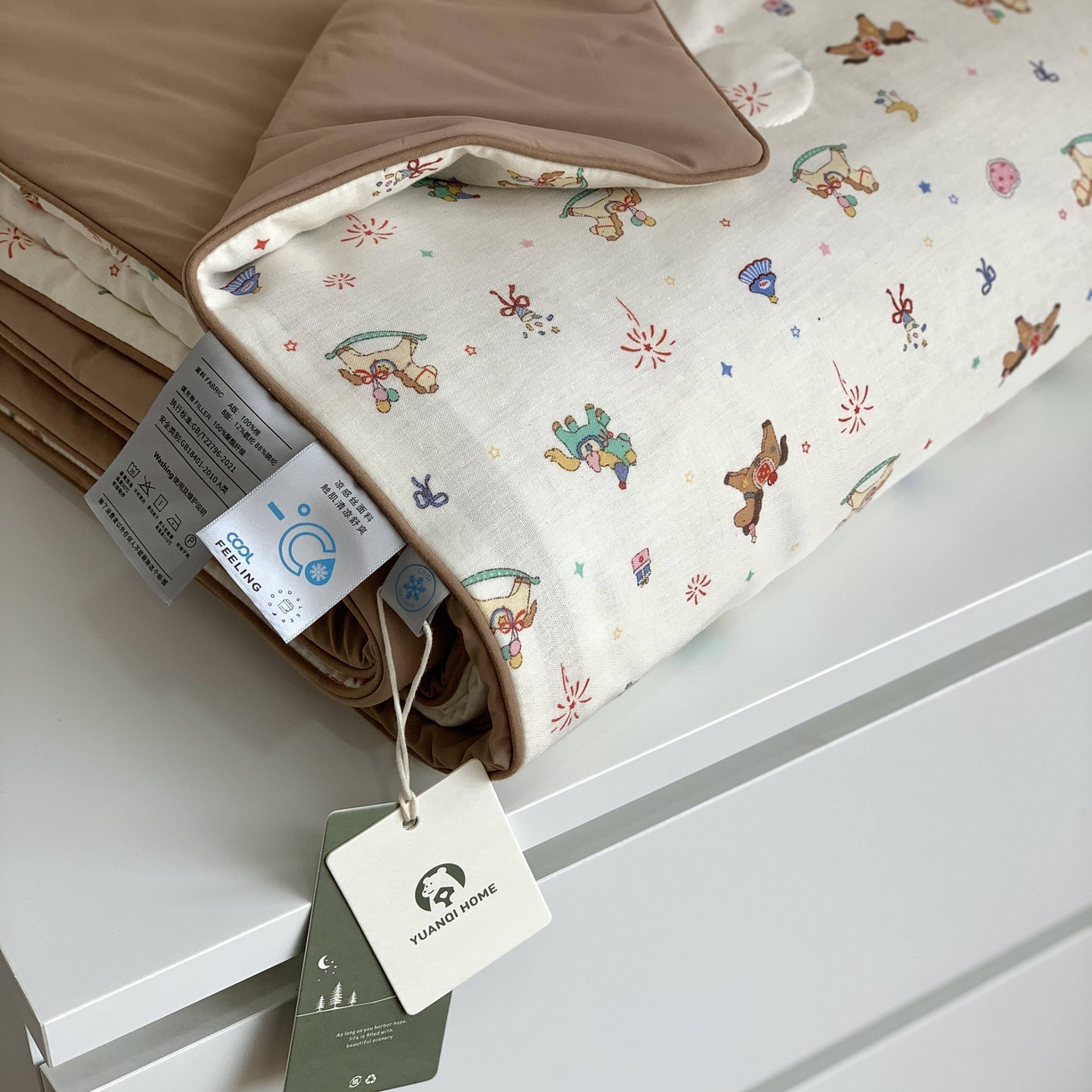 91家纺网 家纺一手货源 找家纺 源启生活 2026新品冰纱被 被子被芯 马上开心