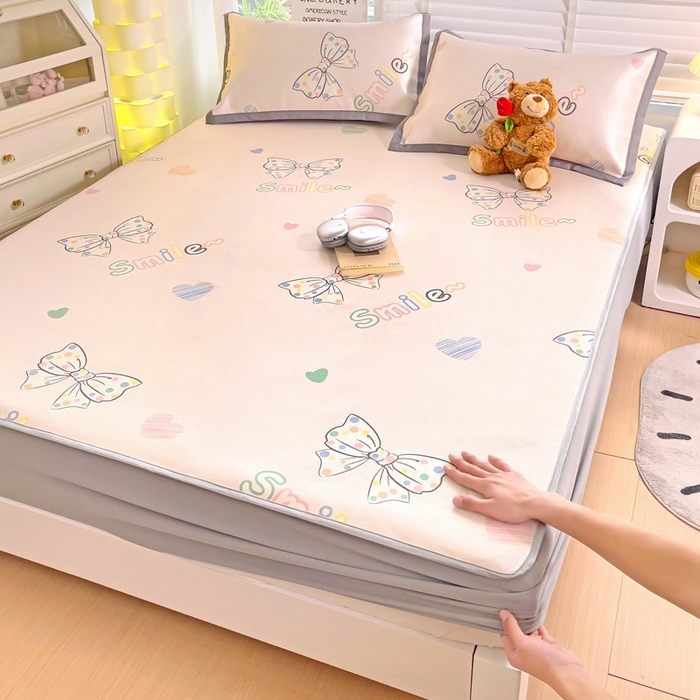 91家纺网 家纺一手货源 找家纺 （总）金盛纺 2025新款A类数码印花冰丝席-床笠款