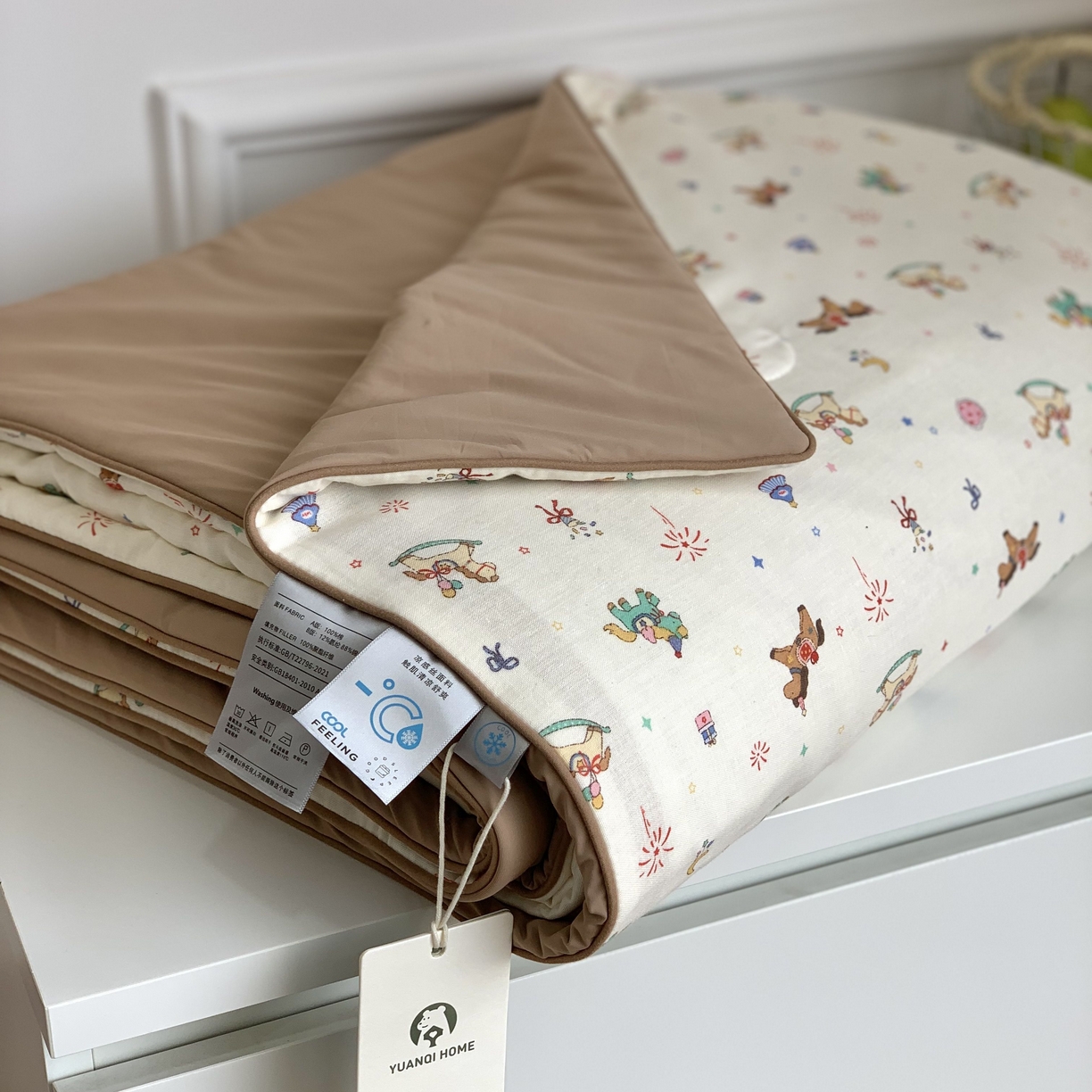 91家纺网 家纺一手货源 找家纺 源启生活 2026新品冰纱被 被子被芯 马上开心