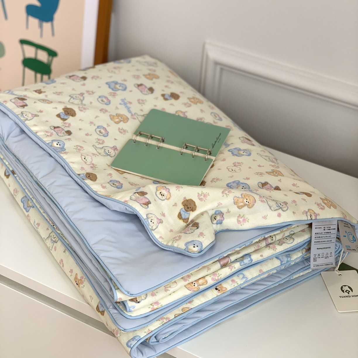 91家纺网 家纺一手货源 找家纺 源启生活 2026新品冰纱被 被子被芯 奶芙狗