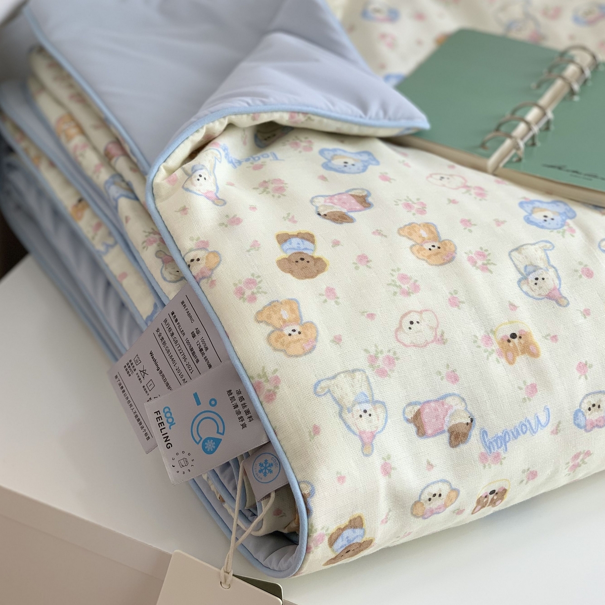 91家纺网 家纺一手货源 找家纺 源启生活 2026新品冰纱被 被子被芯 奶芙狗