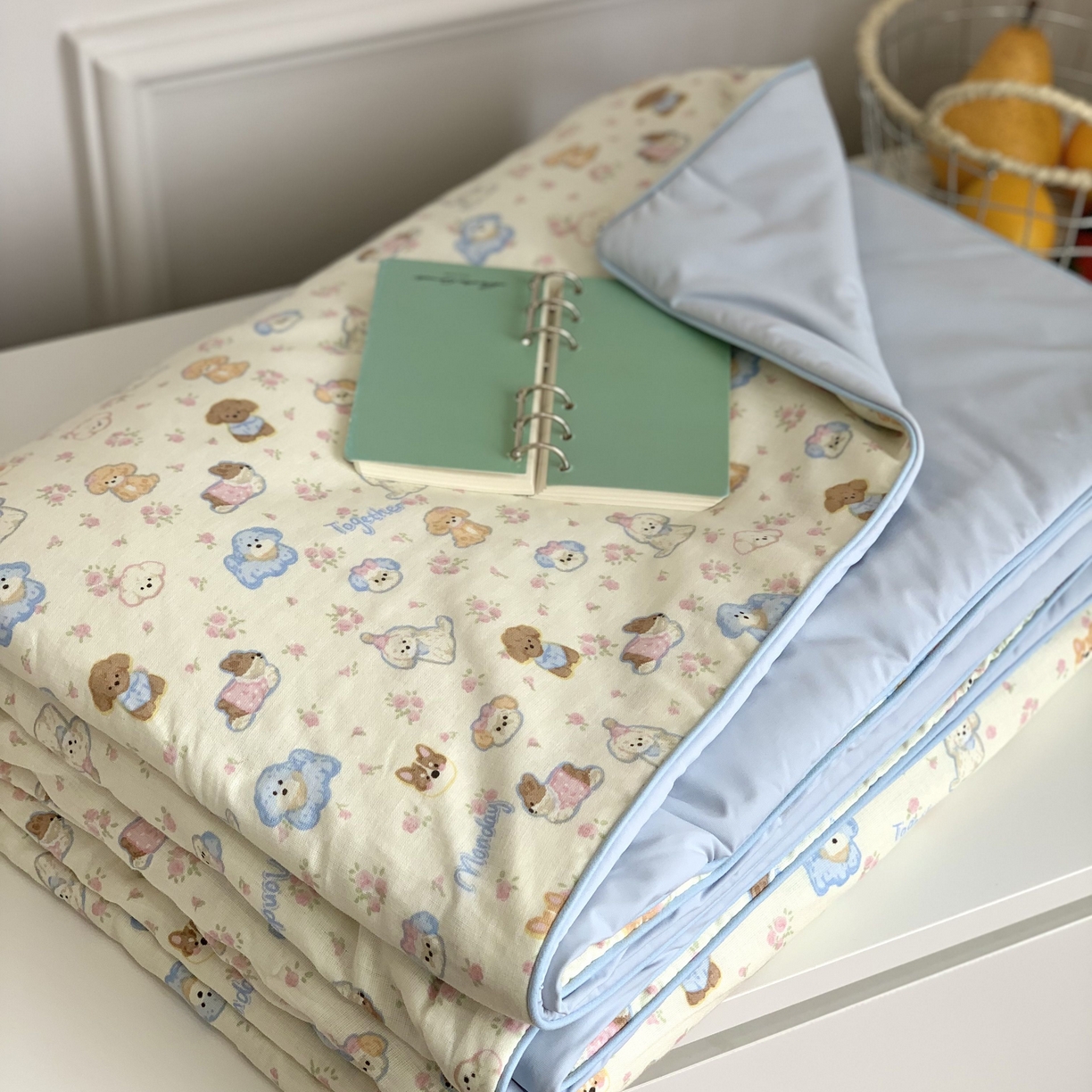 91家纺网 家纺一手货源 找家纺 源启生活 2026新品冰纱被 被子被芯 奶芙狗