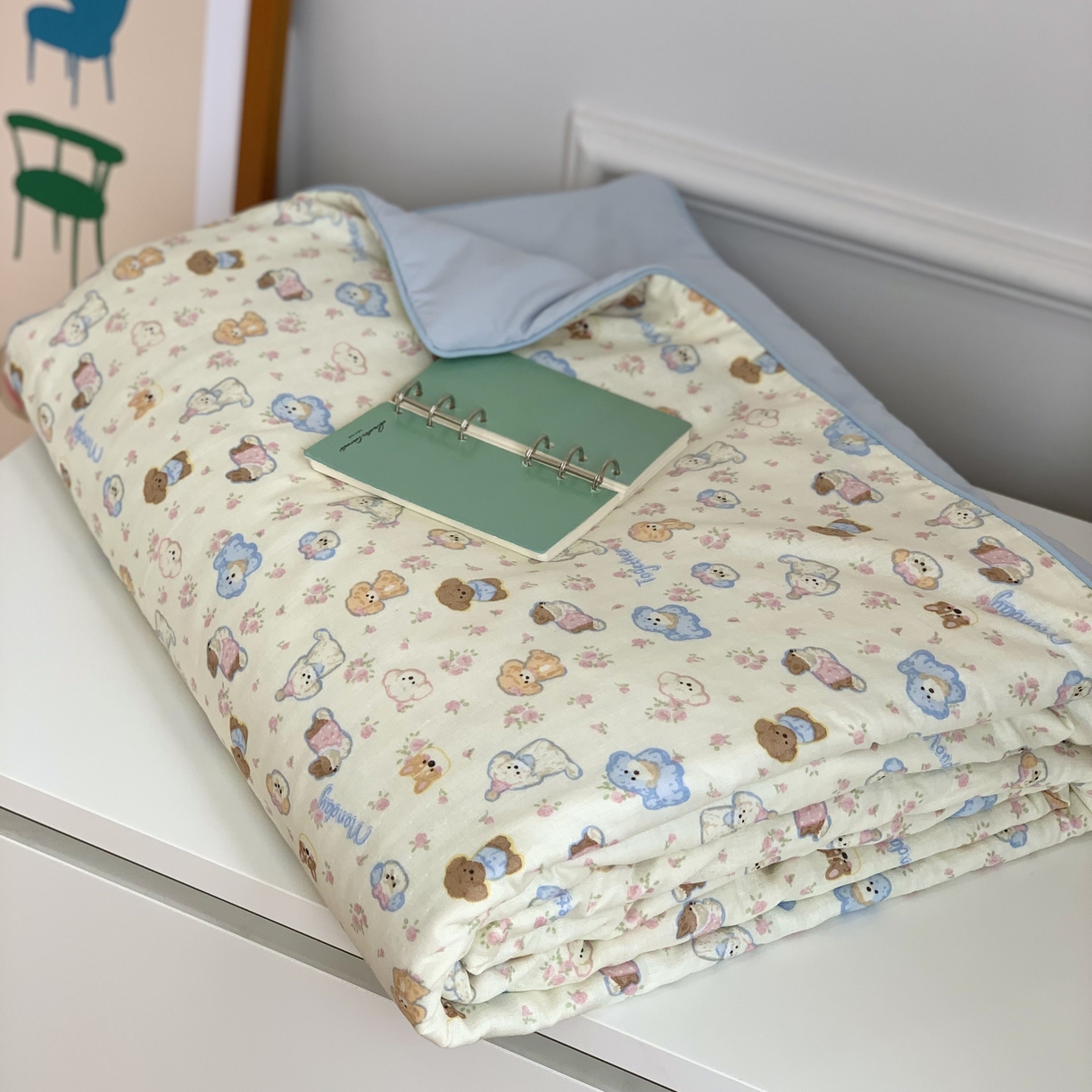 91家纺网 家纺一手货源 找家纺 源启生活 2026新品冰纱被 被子被芯 奶芙狗