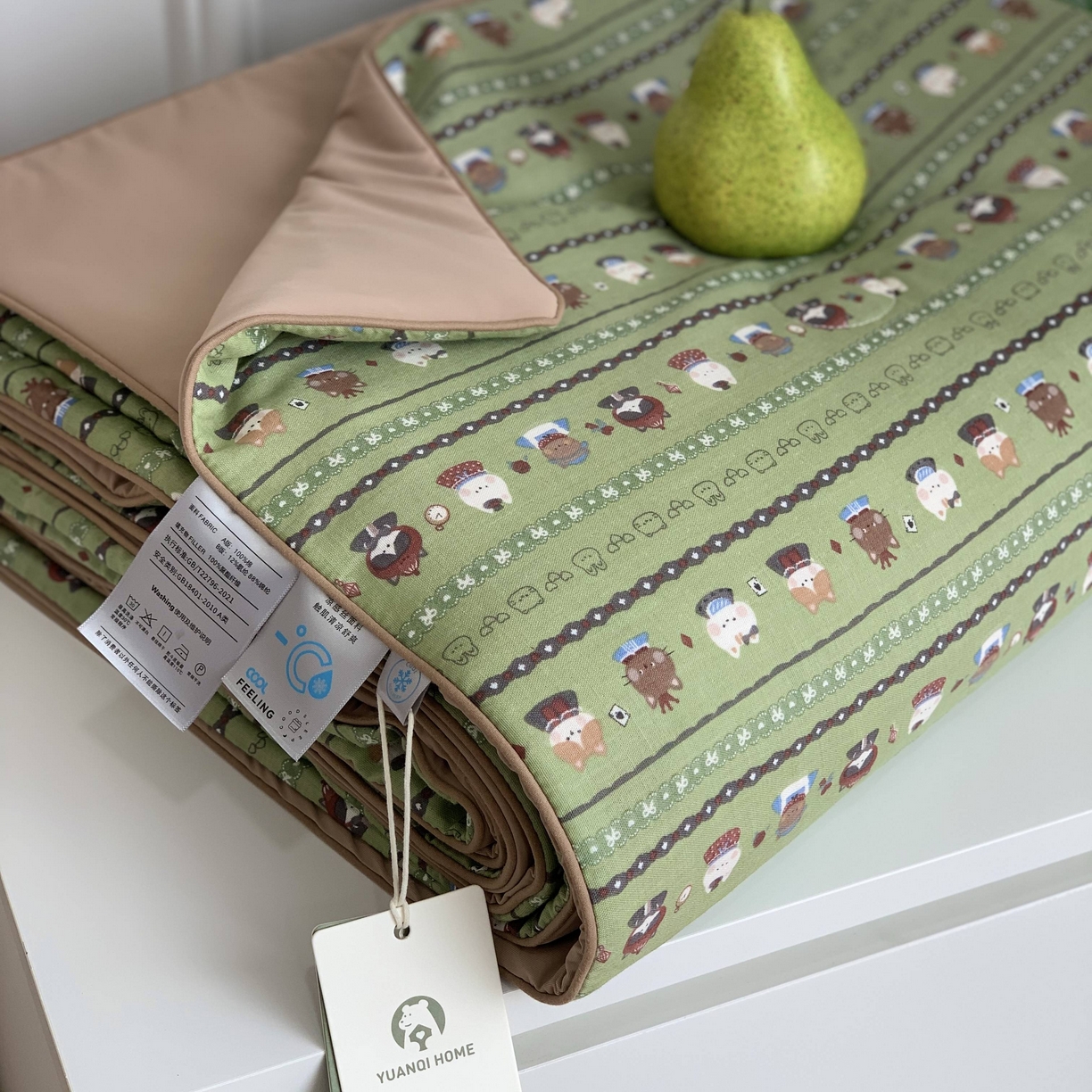 91家纺网 家纺一手货源 找家纺 源启生活 2026新品冰纱被 被子被芯 小猫哈尼