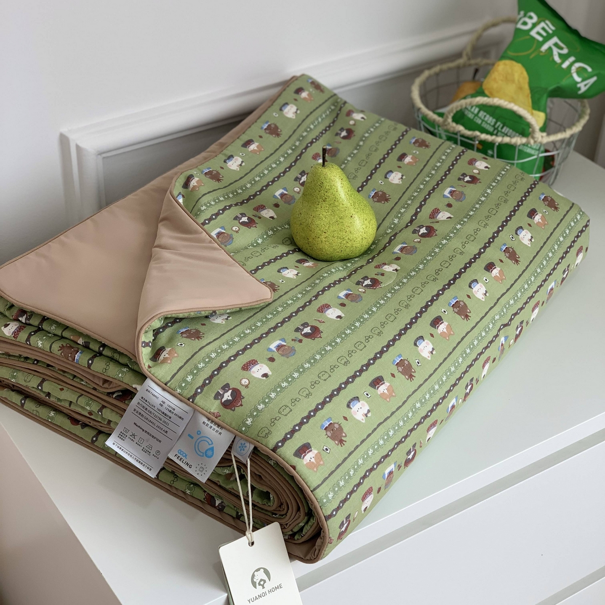 91家纺网 家纺一手货源 找家纺 源启生活 2026新品冰纱被 被子被芯 小猫哈尼