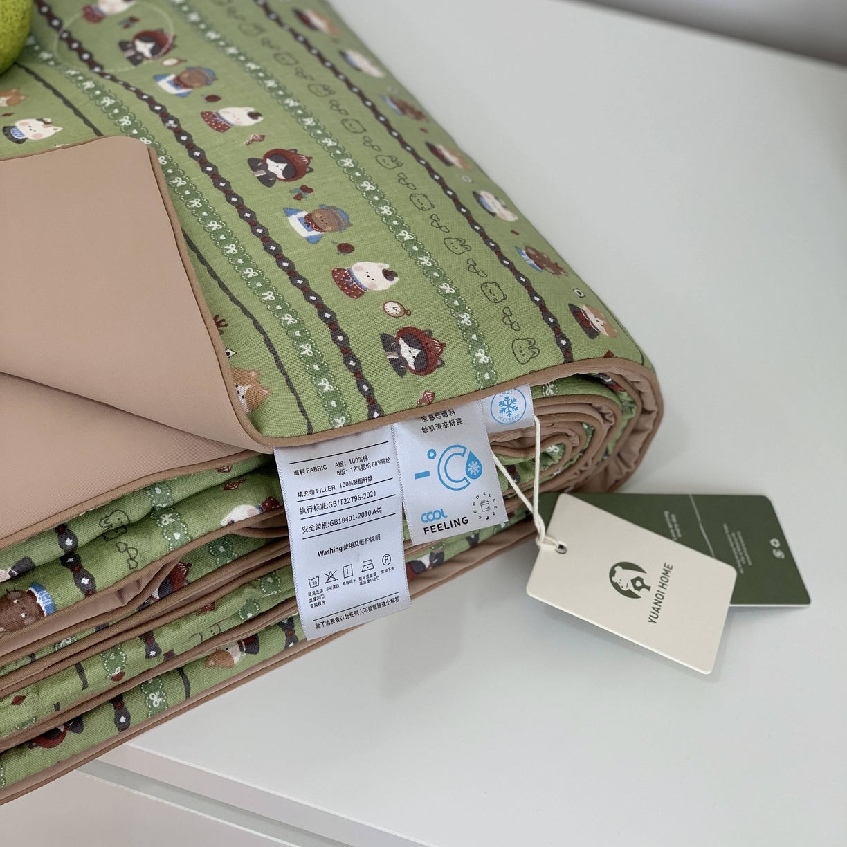 91家纺网 家纺一手货源 找家纺 源启生活 2026新品冰纱被 被子被芯 小猫哈尼