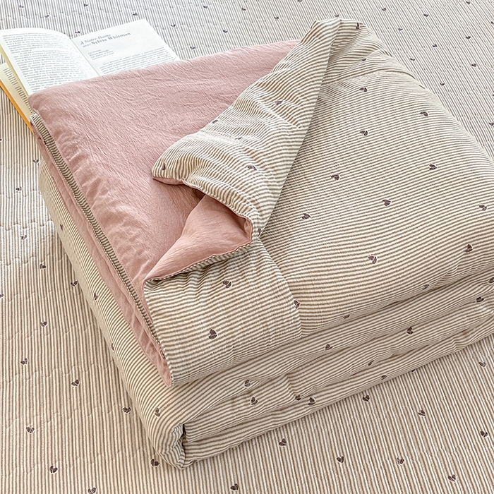 （总）几禾 2026新款云感双层纱7A抗菌夏被四件套系列-栀夏系列