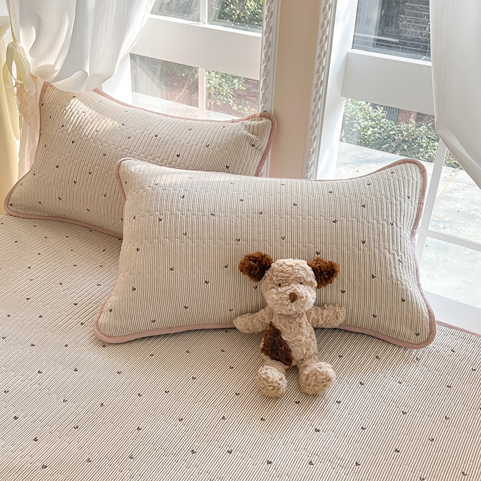 91家纺网 家纺一手货源 找家纺 （总）几禾 2026新款云感双层纱7A抗菌夏被四件套系列-栀夏系列