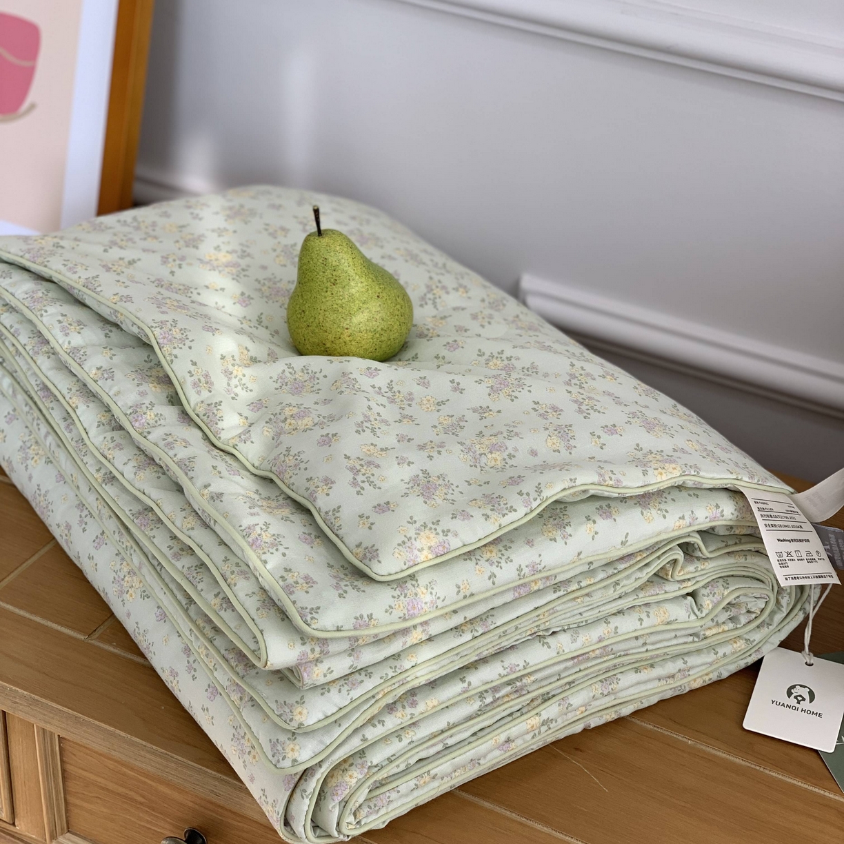 91家纺网 家纺一手货源 找家纺 源启生活 2026新款嵌绳夏被空调被 花信