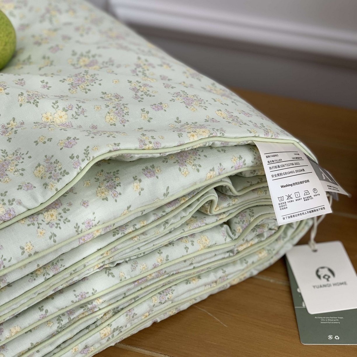 91家纺网 家纺一手货源 找家纺 源启生活 2026新款嵌绳夏被空调被 花信